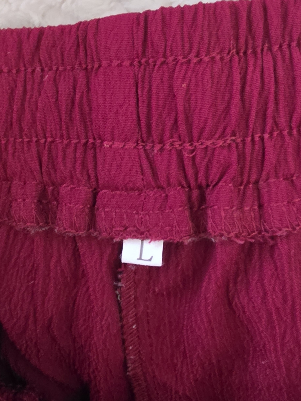 SHEIN Fuchsia Cropped Pants with Elastic Waist